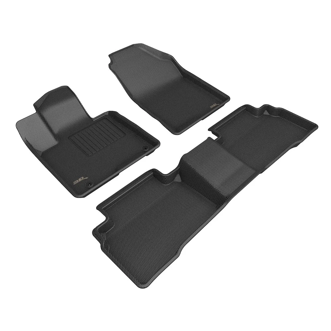 L1HY13501509 – 3D MATS/U-AC Floor Liner, Black Custom Fit Raised Edge Thermoplastic Rubber Of Carbon Fiber Texture 5 ...